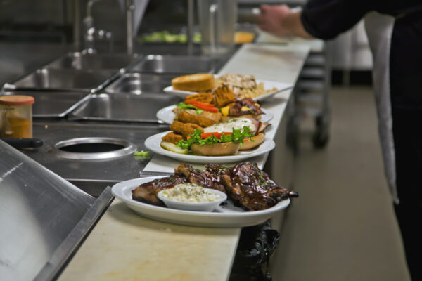 Prepared food in the kitchen of the Pioneer Grill Daily specials in Alexandria, MN